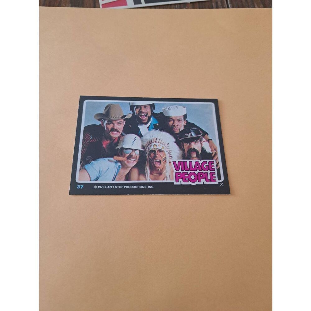 Vintage 1979 Village People Trading Card #37 Disco Era Vintage Music Collectible